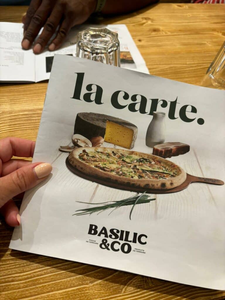 la carte Basilic&co 